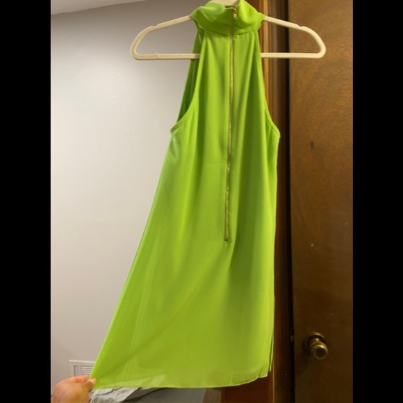 NWT Naked Zebra High Neck Pleated Green Dress from Fabrik - Picture 6 of 6